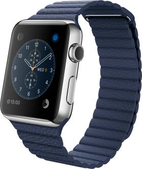 Apple Watch (42 mm) Paslanmaz çelik Kasa ve Gece Mavisi Deri Loop Akıllı Saat kullananlar yorumlar